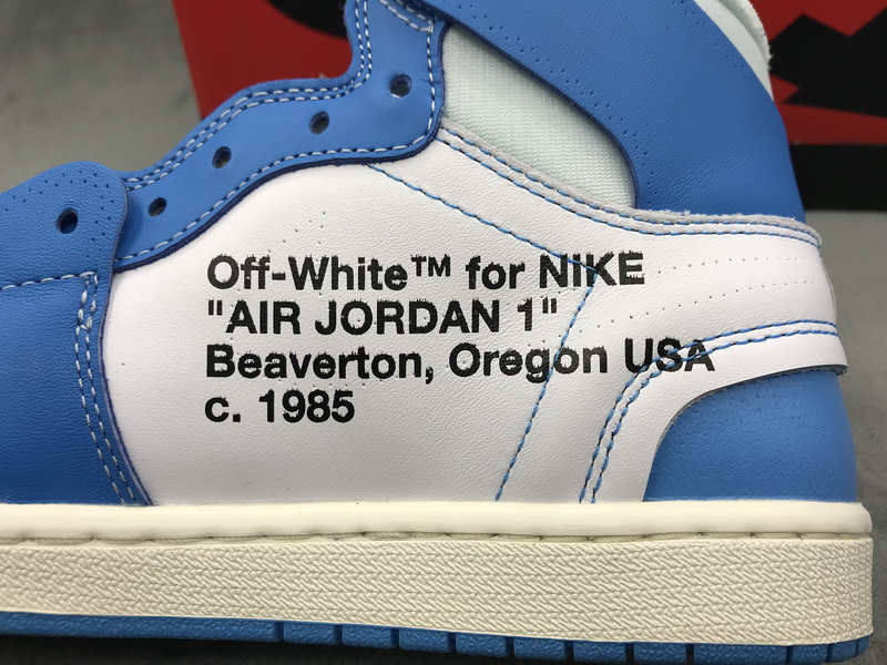 Authentic OFF-WHITE x Air Jordan 1 UNC